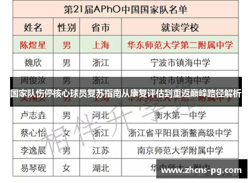 国家队伤停核心球员复苏指南从康复评估到重返巅峰路径解析